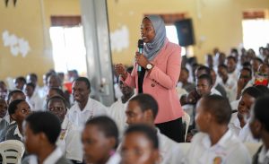 Students participating in the career guidance exhibition at Makerere College School on October 24, 2026.